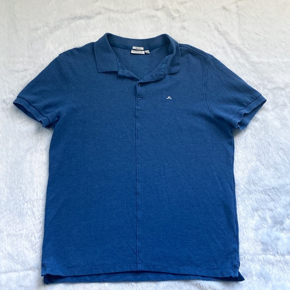 Like New J Lindeberg Blue Slim Fit Polo Top